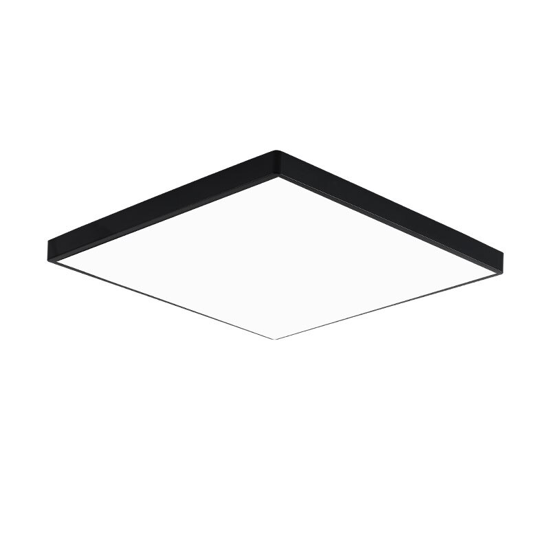 Ultra-thin LED Ceiling Light 220V 240V Modern Lamp Living Room Lighting Fixture Bedroom Kitchen: Black Square / 18W / Cold White