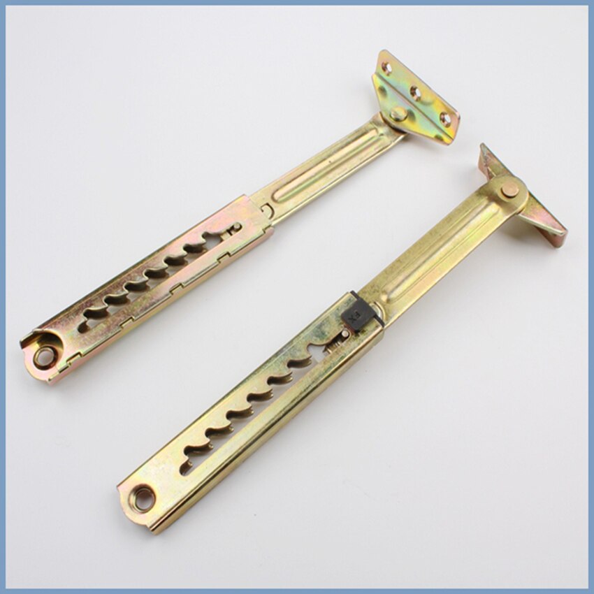 1 Pair Hardware Hinge 7-gear Adjustable Ratchet Headrest Fitting for Beds, Desk Lids, Drafting Tables, and Drawing Boards, Steel