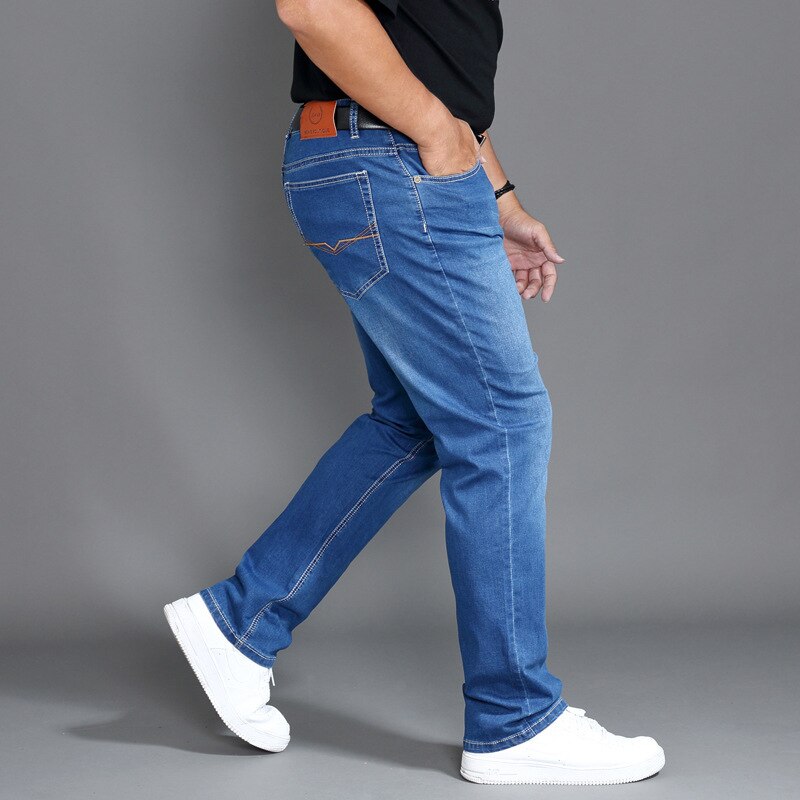 Jeans herreklær modis homme bukser merke herre ropa de hombre jean uomo denim mann slim fit blå stretch vanlig pantalon pluss 46: 46