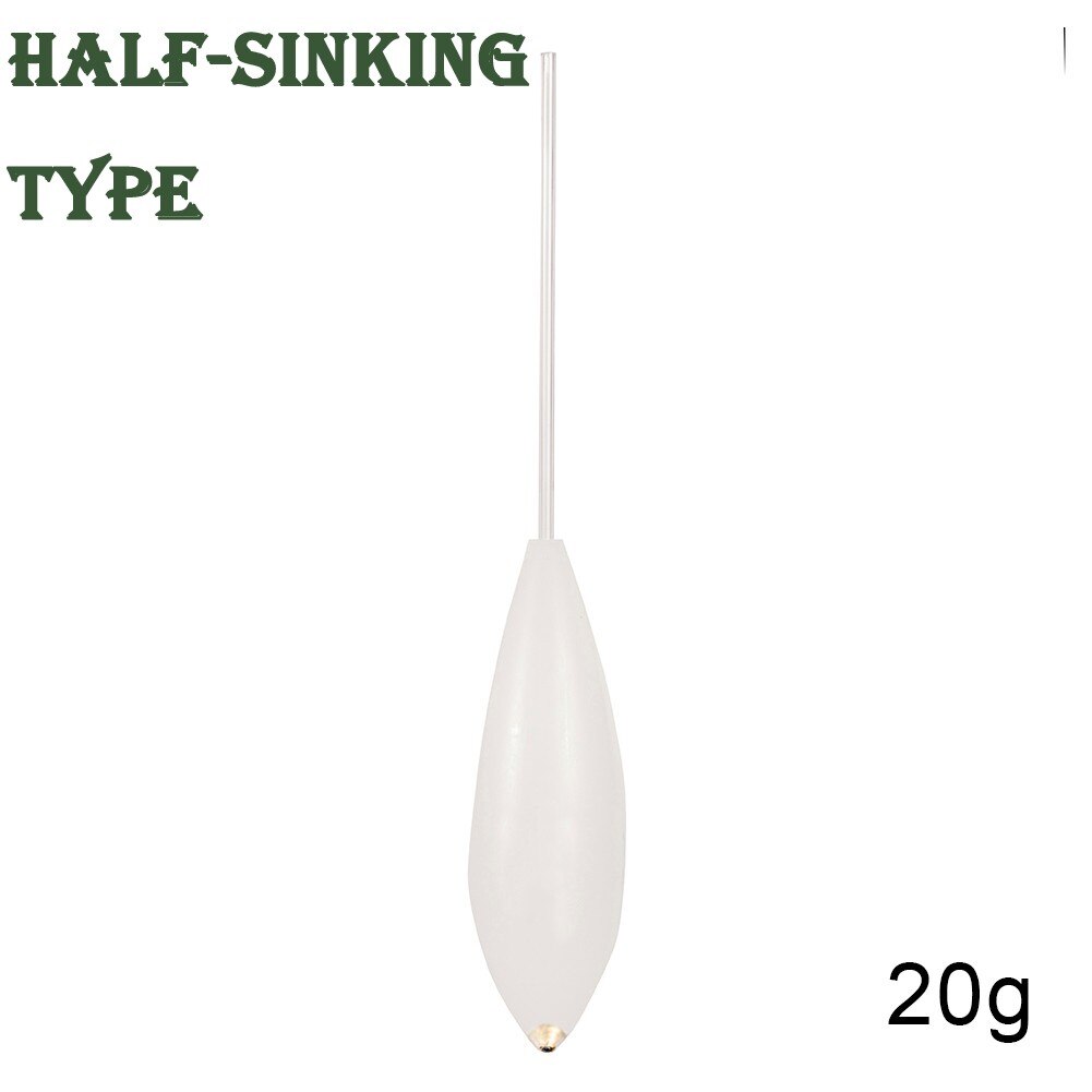 Acrylic Fishing Float Transparent Sinkend Type Casting Bobbers Clear Bombarda Sinking Fly Fishing Spinning Floats Pesca 5-50g: Half-sinking 20g