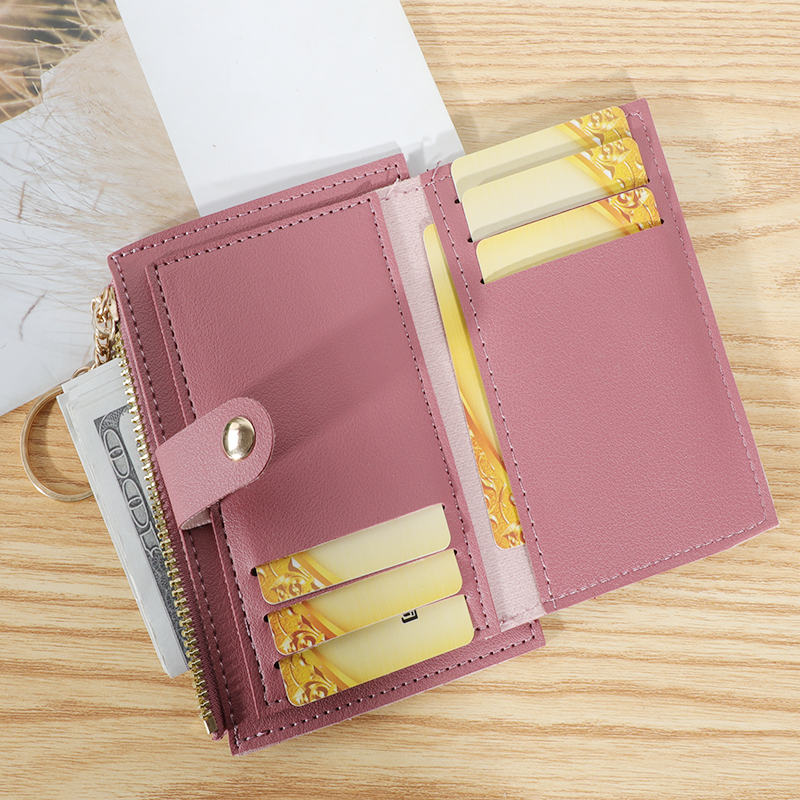 Trendy Ultra-thin Coin Purse Multi-functional Card Case Portable Travel Zipper Card Case