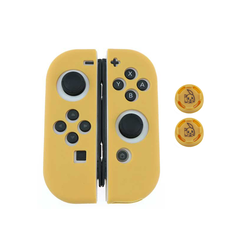 YuXi Per Nintend Interruttore NS Joy-Con Del Silicone di Protezione Della Pelle Della Copertura Della Cassa + Thumbstick Grip Joystick Tappi Per La Gioia con Controller: N