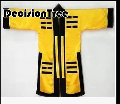 unisex taoism robe tai uniforms taoist kung fu clothing dobok summer&amp;spring garments suits yellow