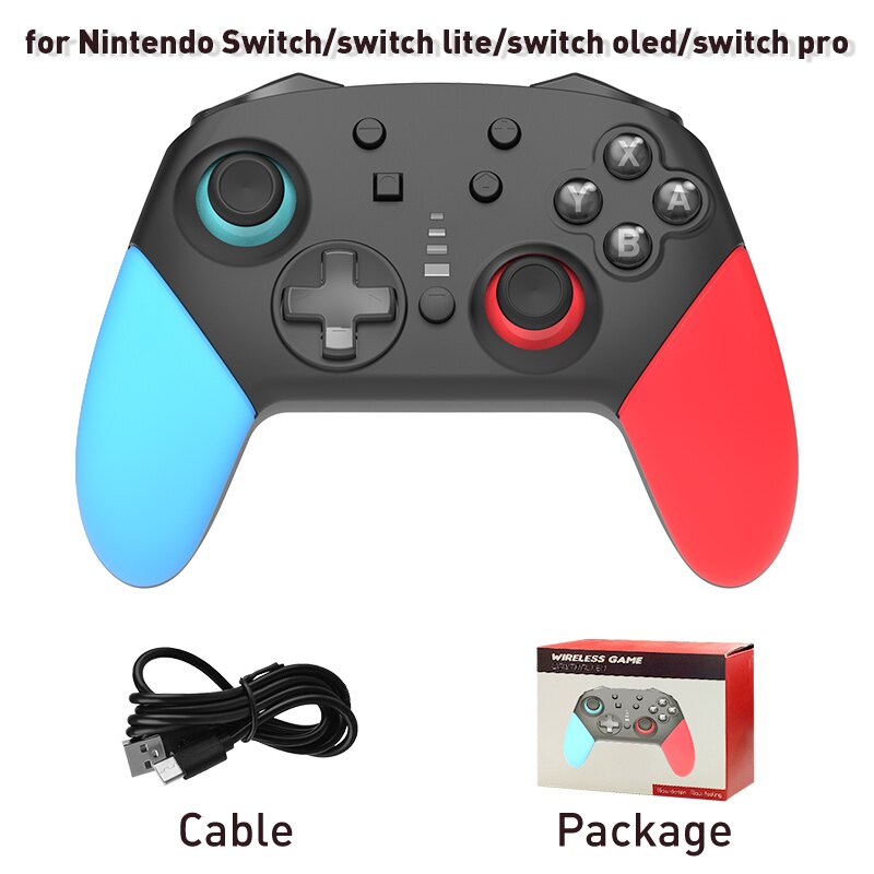 Compatibile con Controller Wireless DATA FROG-Gamepad compatibile con Bluetooth multifunzione Nintendo Switch per Switch Pro/Lite: RD BU With package