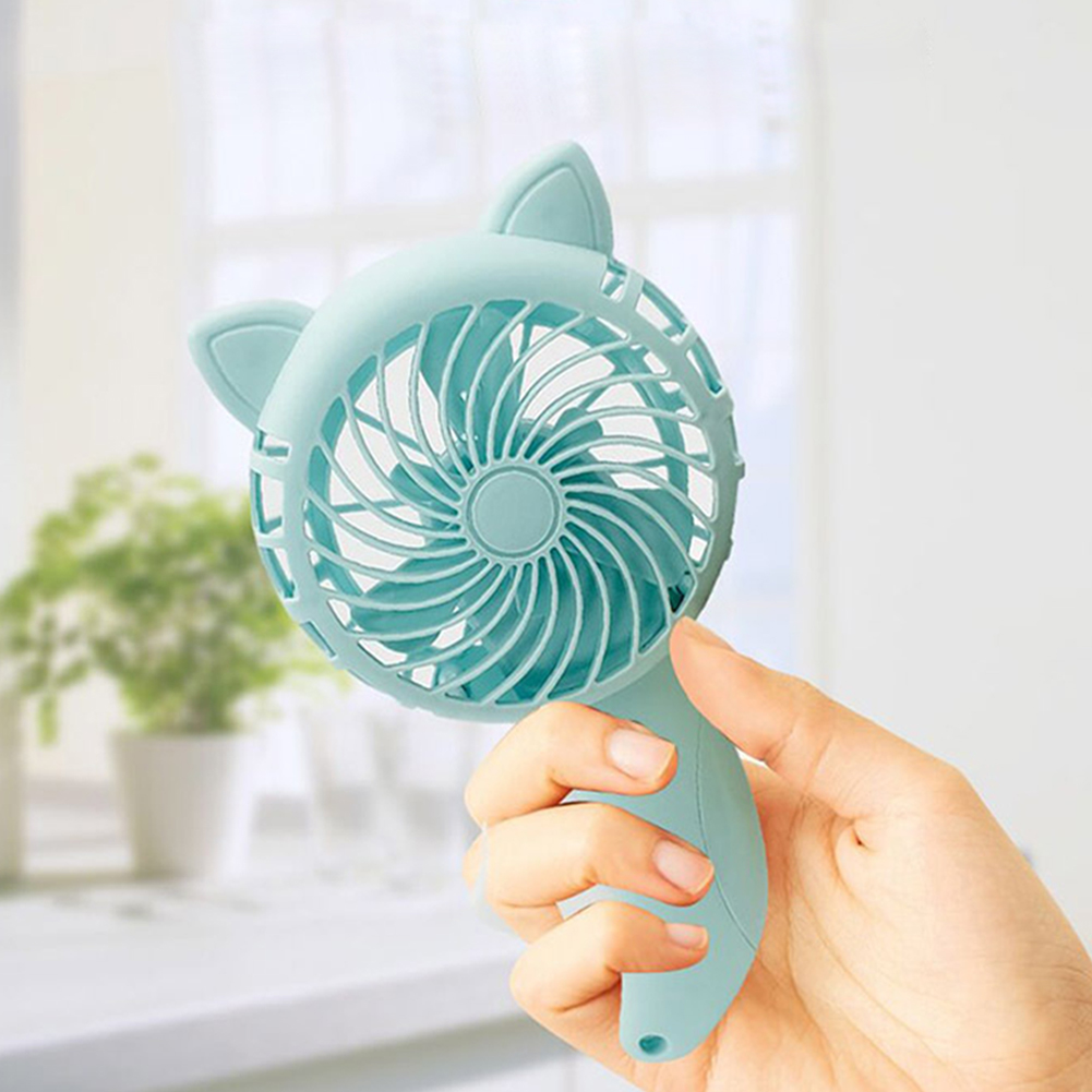 Ventilateur portable à pression manuelle, 3 couleurs, sans batterie, mignon, pour la maison