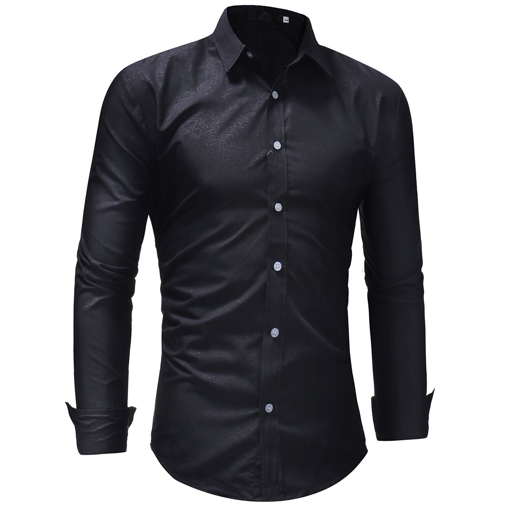 Mode Mannen Shirt Lange Mouw Camisas Para Hombre -kleding Shirt Heren Casual Slim Fit Camisa Hombre Cool mannen