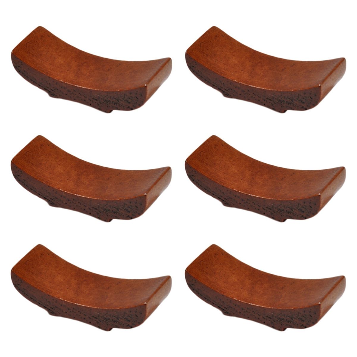 Palillos chinos de madera con en forma de barco, estante de descanso, palillos, práctico, soporte para el hogar, cocina, 6 uds.: 6Pcs
