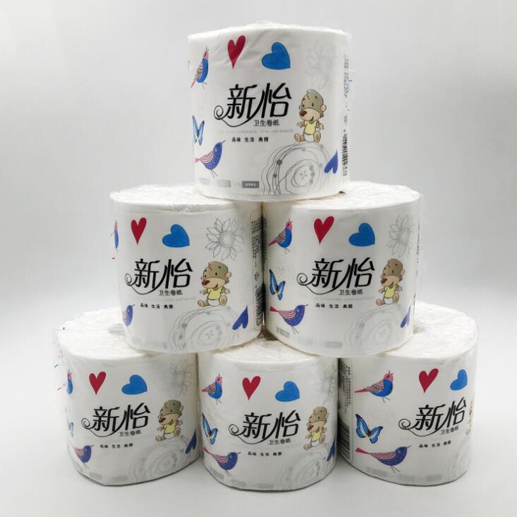 10 Rolls Soft Toilet Tissue Hand Home Paper Towels Quilted Paper Washroom Roll Paper For Household Bathroom Sanitary Supplies