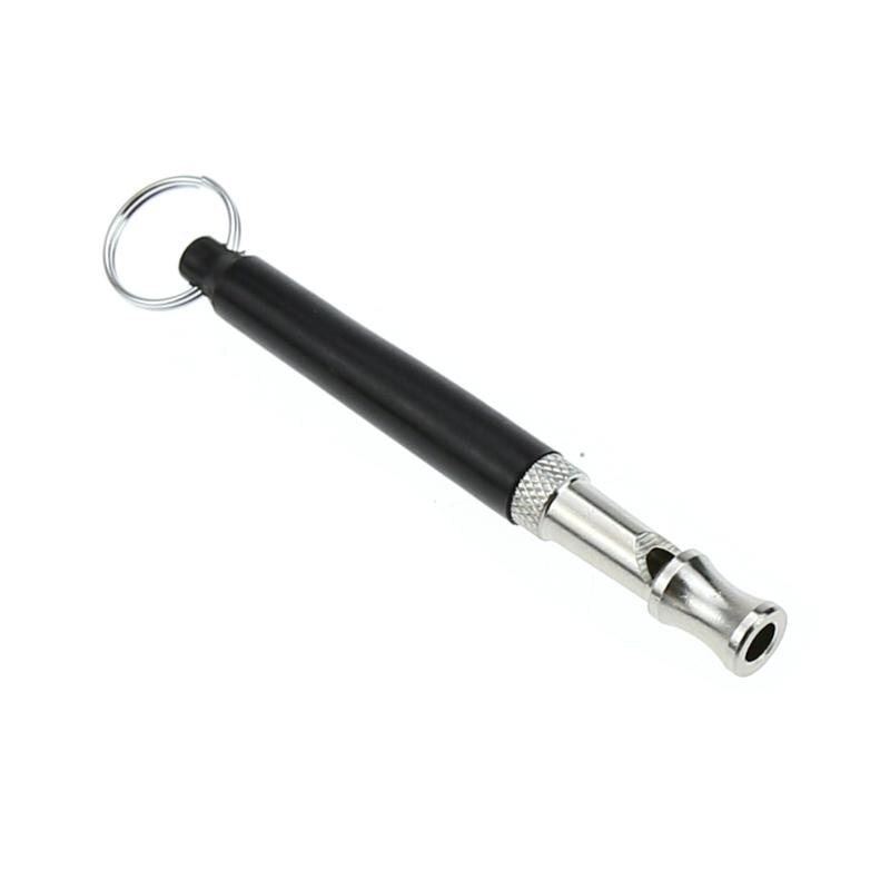 Sifflet à ultrasons silencieux pour chien, apparence métallique, porte-clés Portable, anti-aboiement, produits d'entraînement