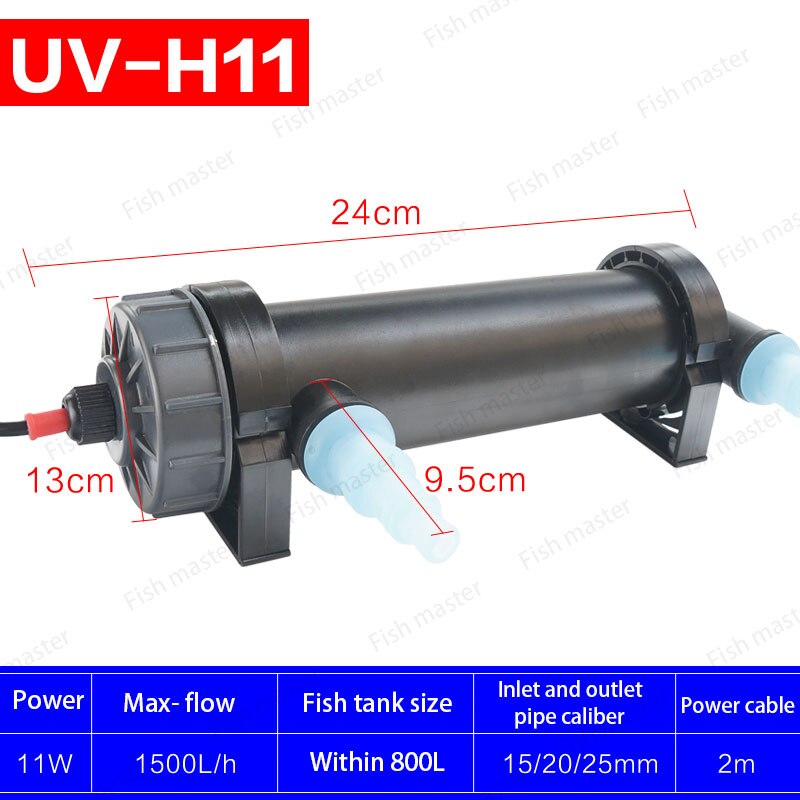 Jebo UV Sterilizer Light Lamp Fish Tank Ultraviolet Water Filter Pond Water Cleaner For Aquarium Pond 220~240V 5W~36W JEBO: 11W