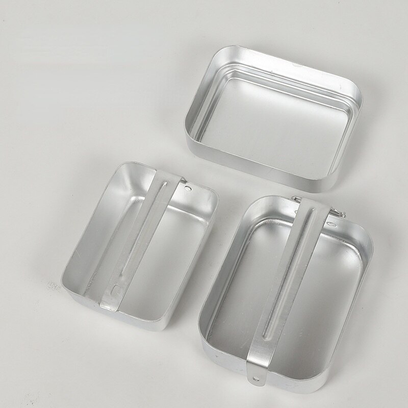 Outdoor Aluminum Camping Cookware Set Army Canteen Lunch Box Food Container with Lid Portable Picnic Cooking Pot Dinnerware