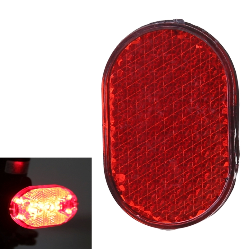 G92F Oval Rear MudguardTail Cycling Spoke Lights Bike Safety Warning Reflector