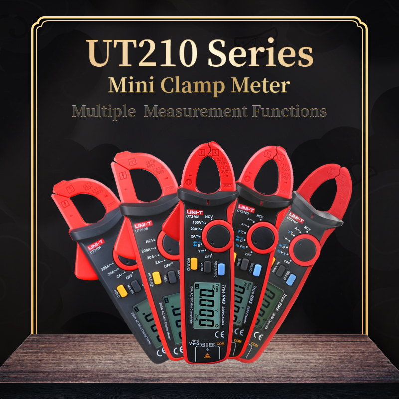 UNI-T UT210A/UT210B/UT210C/UT210D/UT210E Mini Digital Clamp Meters AC/DC Current Voltage True RMS Auto Range VFC Capacitance