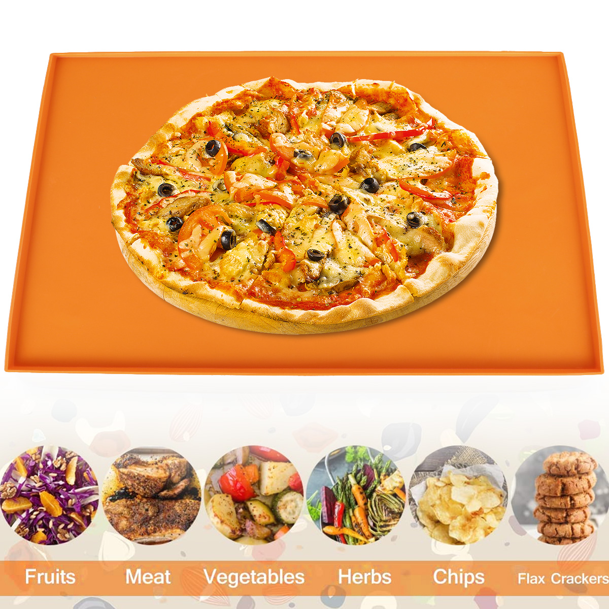 4 Stuks Siliconen Dehydrator Matten Met Rand Non-stick Dehydrator Vellen Multifunctionele Dehydrator Trays Voor Keuken Bakken Tools
