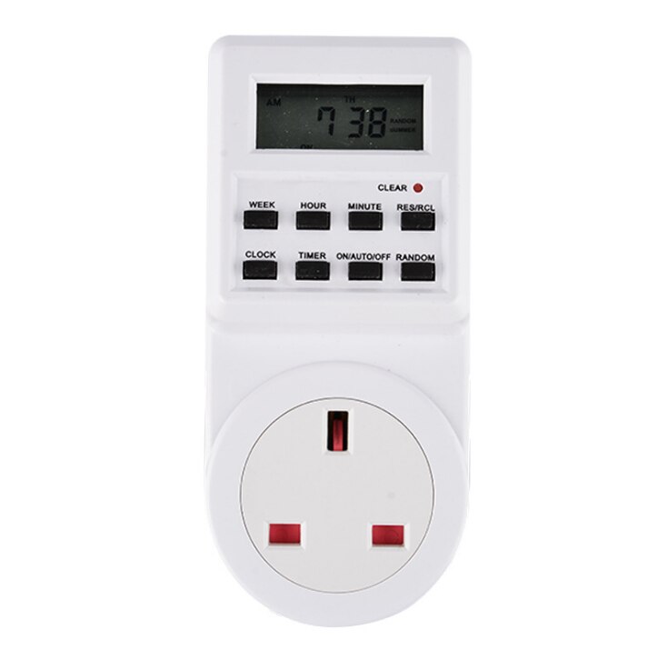 230V 13A UK Plug Switch Socket Plug-in Programmable Timer Switch Socket