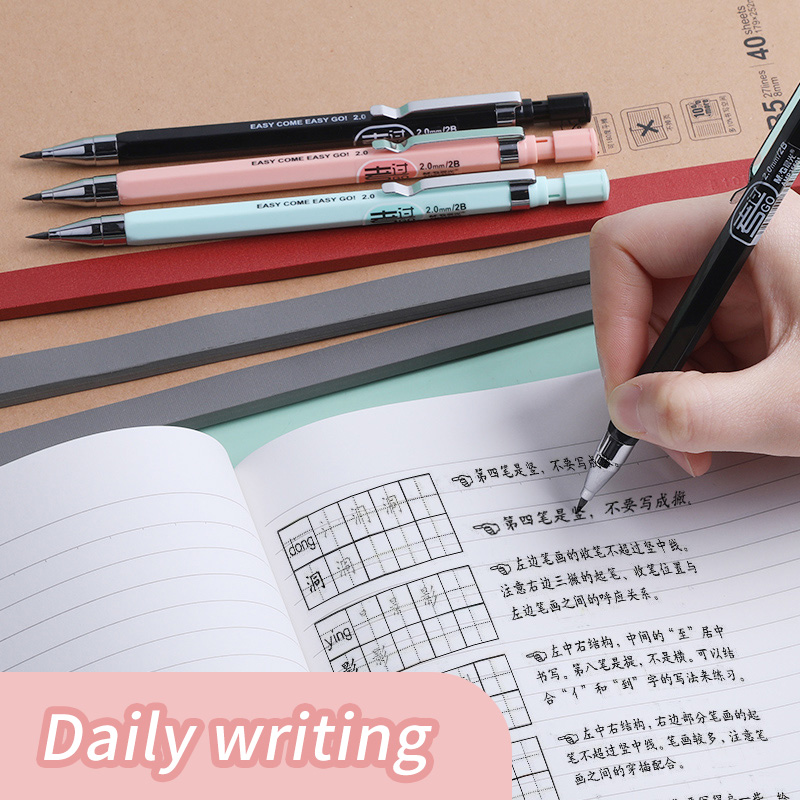 M&amp;G Mechanical Pencil 2.0mm lead with Eraser 2B Drawing Writing Activity Pencils led pencils for school With lead pencil knife