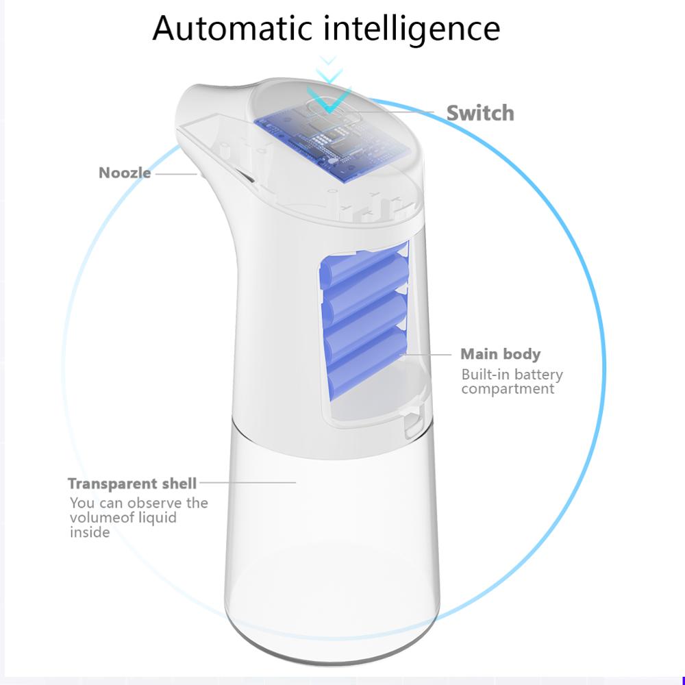 Intelligent Automatic Liquid Soap Dispenser Induction Foaming Hand Washing Device for Kitchen Bathroom (Without Liquid)