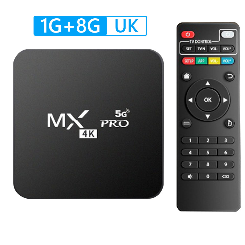 Android 12 Smart TV Box RK3228A Quad Core 2.4G e 5G Dual WiF Lettore video domestico Lettore multimediale TV 4K HD RAM 1GB ROM 8GB: Arancione