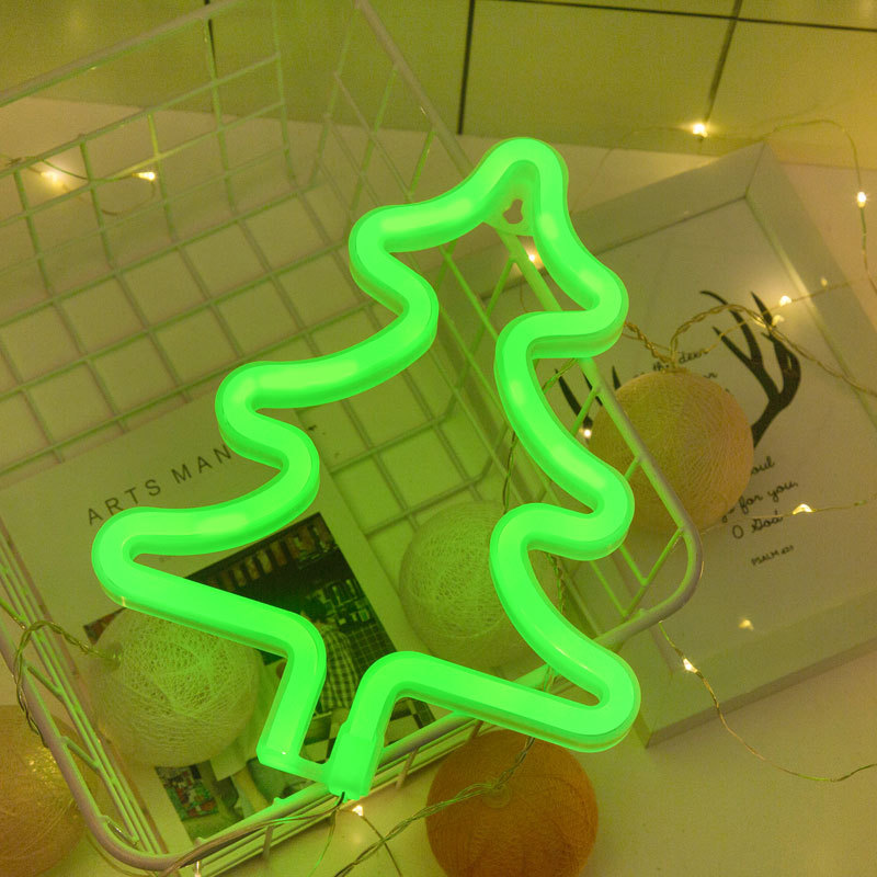 Led neon lys skilt rør dekorationer julefest bryllup dekorationer væg børneværelse hjem gult wienerbrød display