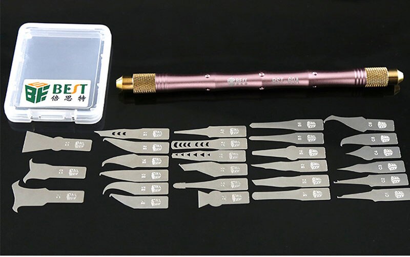 Bst -69a 27 messen hobby snijmes diy snijmes sloop cpu reparatie model reparatie gereedschap: Roze