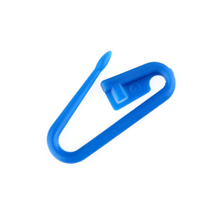 Pines de seguridad pequeños de plástico de Color, marcador de puntada de bloqueo, marcador de Clip de aguja para tejer, decoración de Gehaakte, manualidades DIY, 100 Uds.: Blue Safety Pins