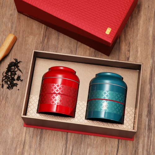 Tea Bag Storage Box Caddy Set Ceramic Smell Proof Leaves Container Japanese Tea Voorraadbussen Keuken Storage Supplies AB50CY: Iron B