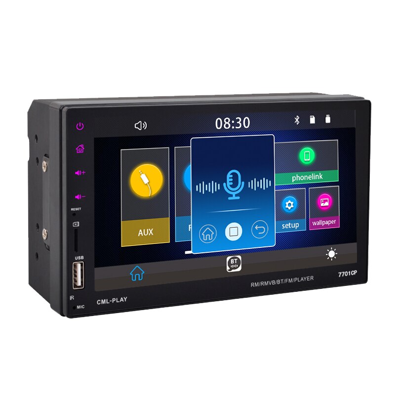 Car Radio MP5 Mirror Link 7” HD Bluetooth AUX IN USB 2din ISO Rear View Camera Remote Control FM Android: just radio 