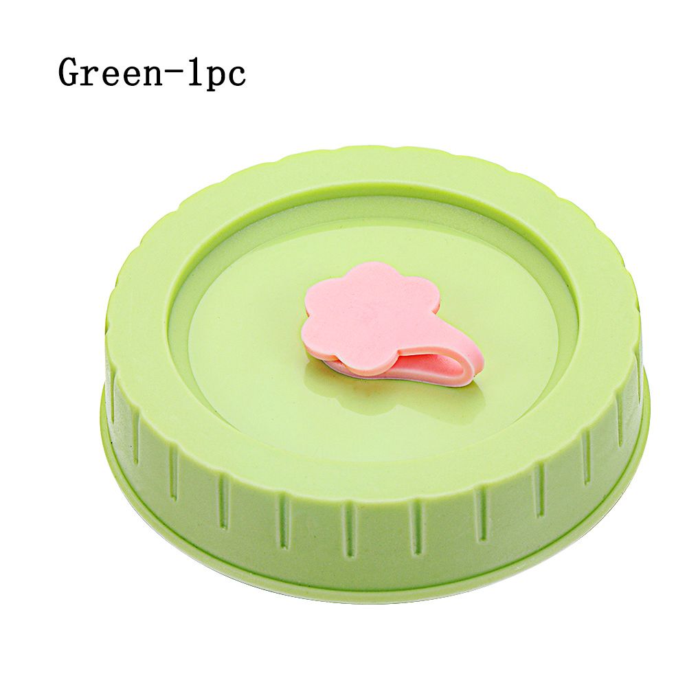 Cute Plastic Mason Jar Lids With Straw Hole Leak-Proof Jar Caps Food Storage Canning Lids Kitchen & Dining Supplies: Silver