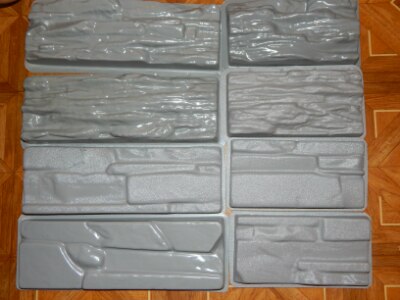 2 Different Plastic Molds For Concrete Plaster Beton Garden House Wall Bricks Maker Mould: 8pcs