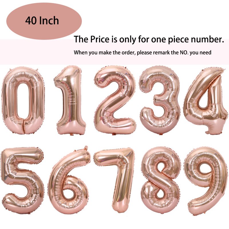 Set roségouden feestdecoraties, ballonnen, kwastjes, folie, franjes, gordijnen, tafellopers, linten voor een bruidsdouche, babyshowerfeestje: Nummer