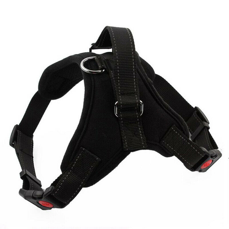 Modieuze Duurzaam Geen-pull Nylon Hond Harnas Outdoor Adventure Huisdier Vest Gewatteerde Handvat Verstelbare Borst Strip