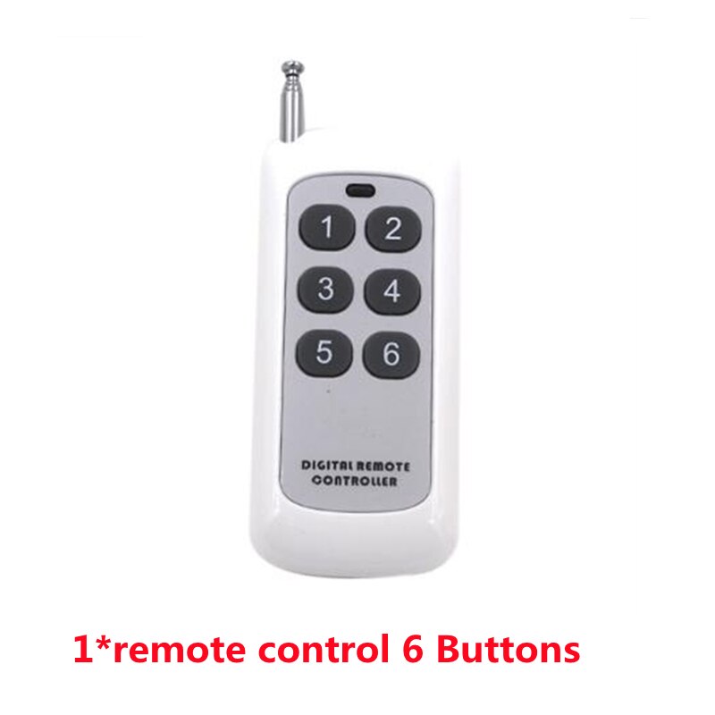 Universal 433Mhz Wireless RF Remote Control Learning Code Transmitter 2/4/6/8 Button Long Range For Smart HomeGarage Door Opener: Only 6CH