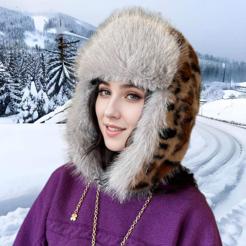 Trapper Hat Warme namaakbont muts met oorkleppen Winddicht Waterdicht Sneeuwskimutsen voor heren Dames Koud weer