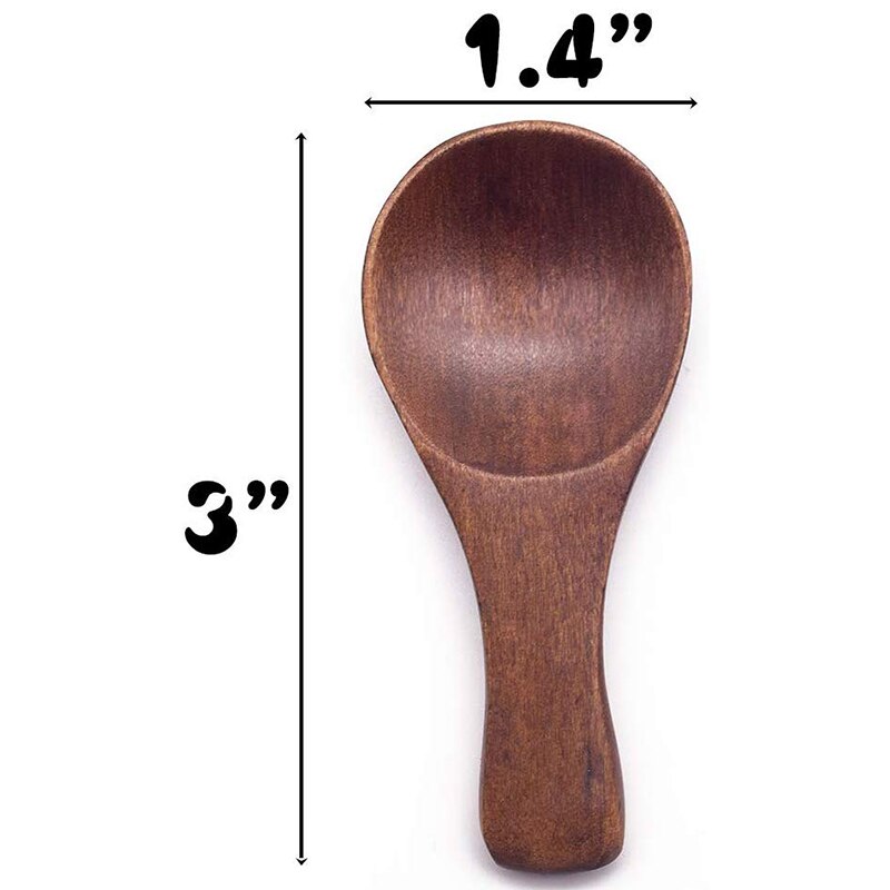 1/3pcs Mini Wooden Scoops Bath Salt Spoon Candy Fl... - Grandado - View #7