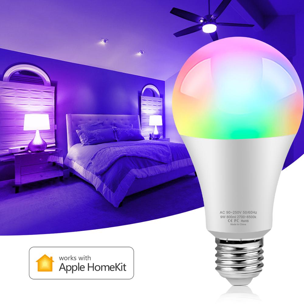 Bulb Light RGB Dimmer Smart Bulb Wifi Apple Homekit Siri Smart Home Assistant 85-265V 15W E27