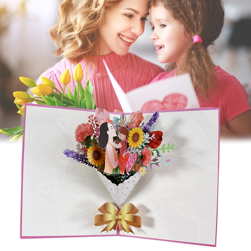Beautiful 3D Pops Up Mom Greeting Card Mother's Day and Birthday Thanks Greeting Card for Mom Mother SCI88: Default Title