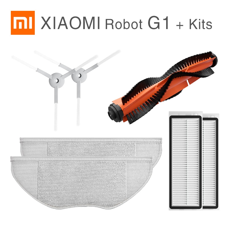 Originele Xiaomi Mijia Vegen Dweilen Robot Stofzuiger G1 Onderdelen Pack Kits Side Roller Hepa Filter Belangrijkste Borstel mop