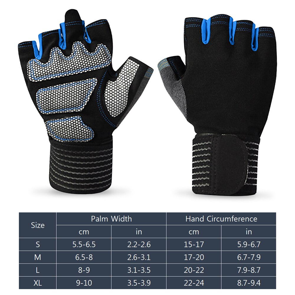 Gants à doigts courts Sports de plein air gant de Protection de poignet demi-doigt Fitness respirant antidérapant gants de cyclisme mitaine