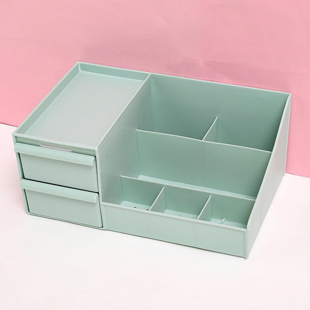 Multi Function DIY School Desk Pen Pencils Drawer Case Holder Supplies Table Simple Office Storage Stationery Shelf Pencil M4V7: darkgreen