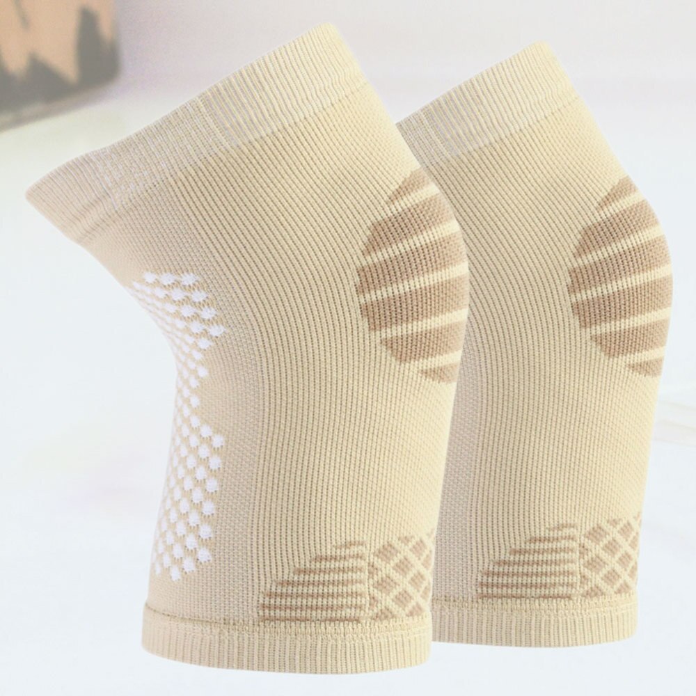 1Pc Knie Pad Meniscus Protector Elastische Kneelet Ademend Knieën Braces Voor Sport Running Riding(Beige, maat S): L