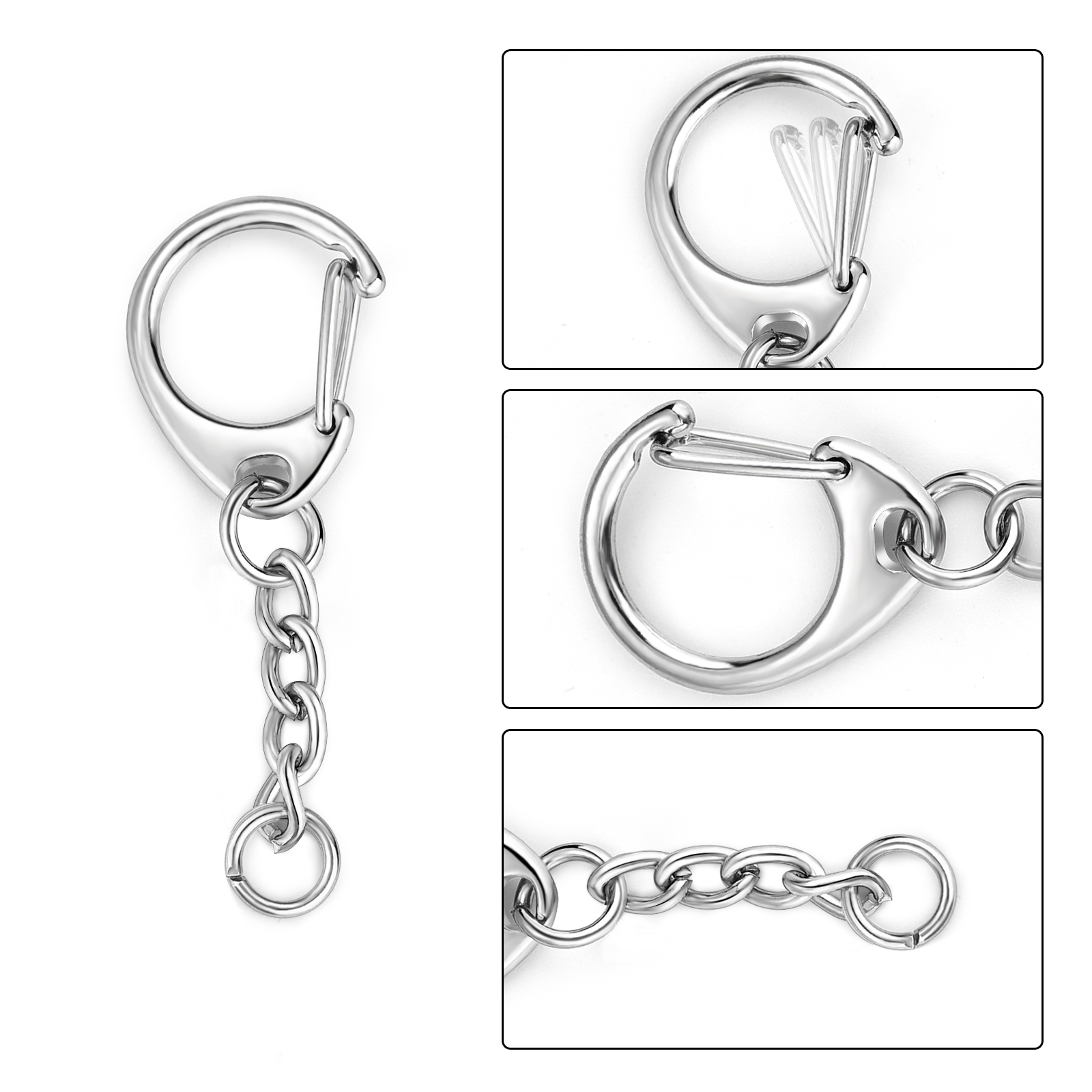5/10 Stuks Karabijn Sleutelhanger Sleutelhanger C Vorm Sluitingen Connector Haak Voor Diy Sieraden Maken Vinden Sleutelhanger accessoires