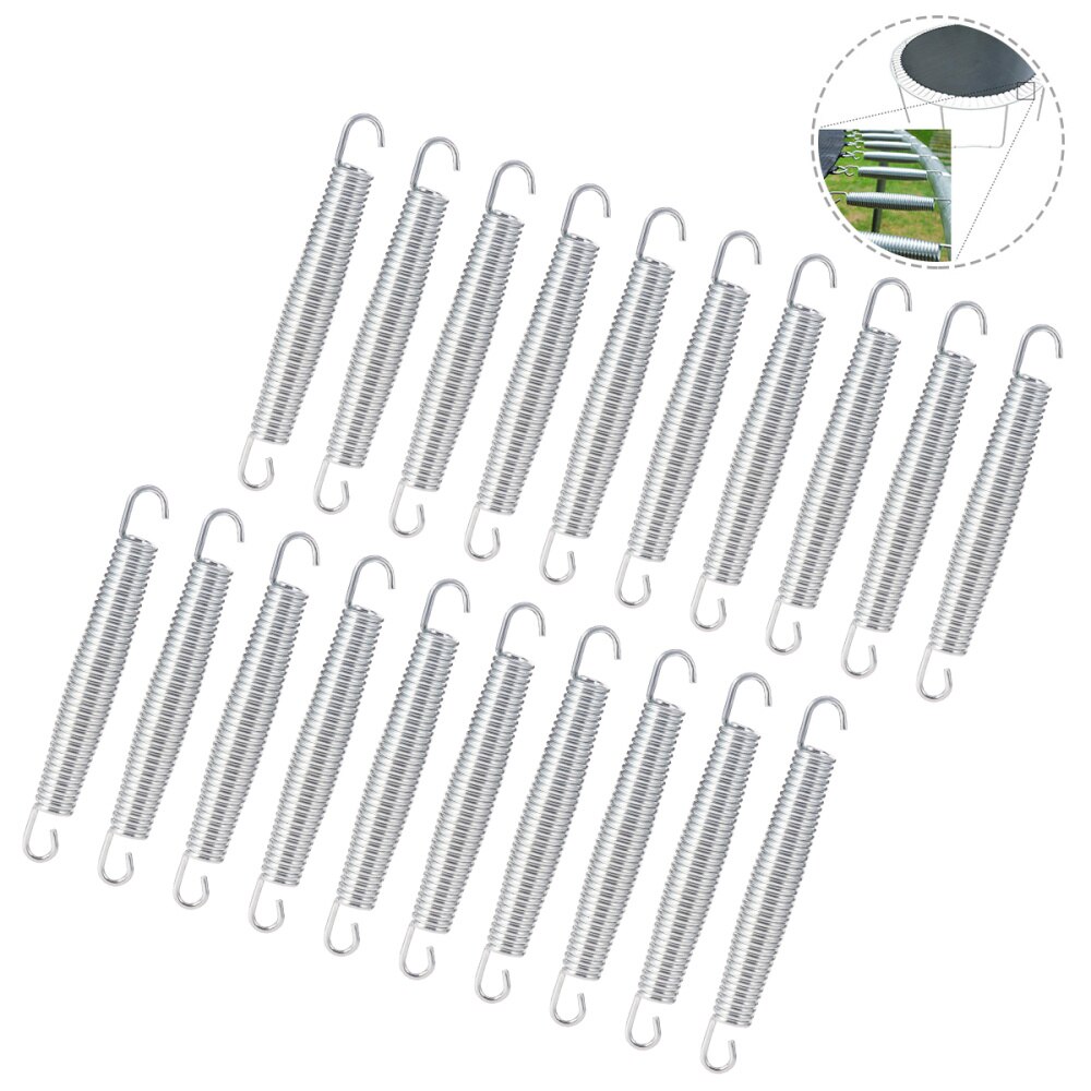 20PCS Trampoline Springs Stainless Steel Tension Spring Versatile Double Hook Spring Sturdy Extension Spring for Home Store Use