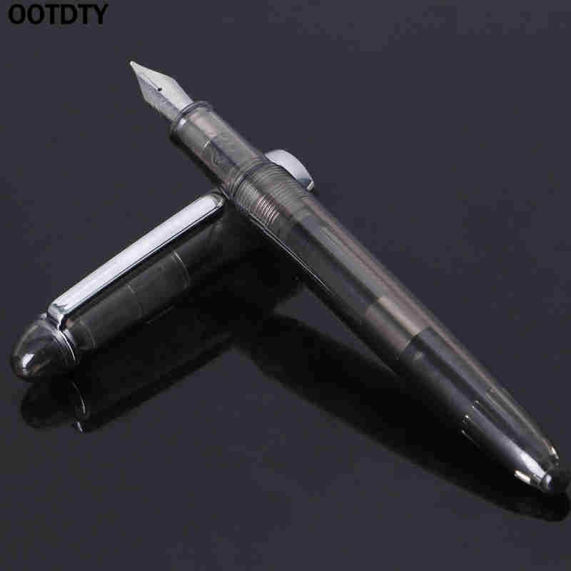 JINHAO 992 stylo plume Transparent 0.5mm fournitures de papeterie outils d'écriture directe: BK