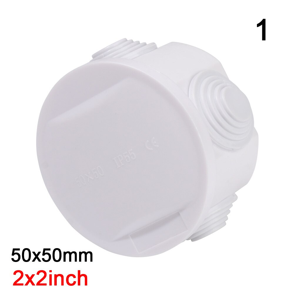 Waterproof Power Box ABS Plastic IP65 Electric Control Box DIY Outdoor Indoor Wire Shell Connection Cable Branch Junction Box: 50x50mm
