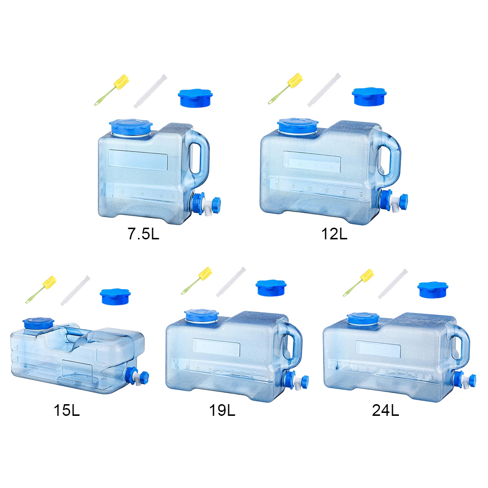 7.5/12l/15l/19l/24l Grote Capaciteit Buitenwateremmer Draagbare Drinkwatercontainer Met Spigot Lekvrij Kampeerwatertank