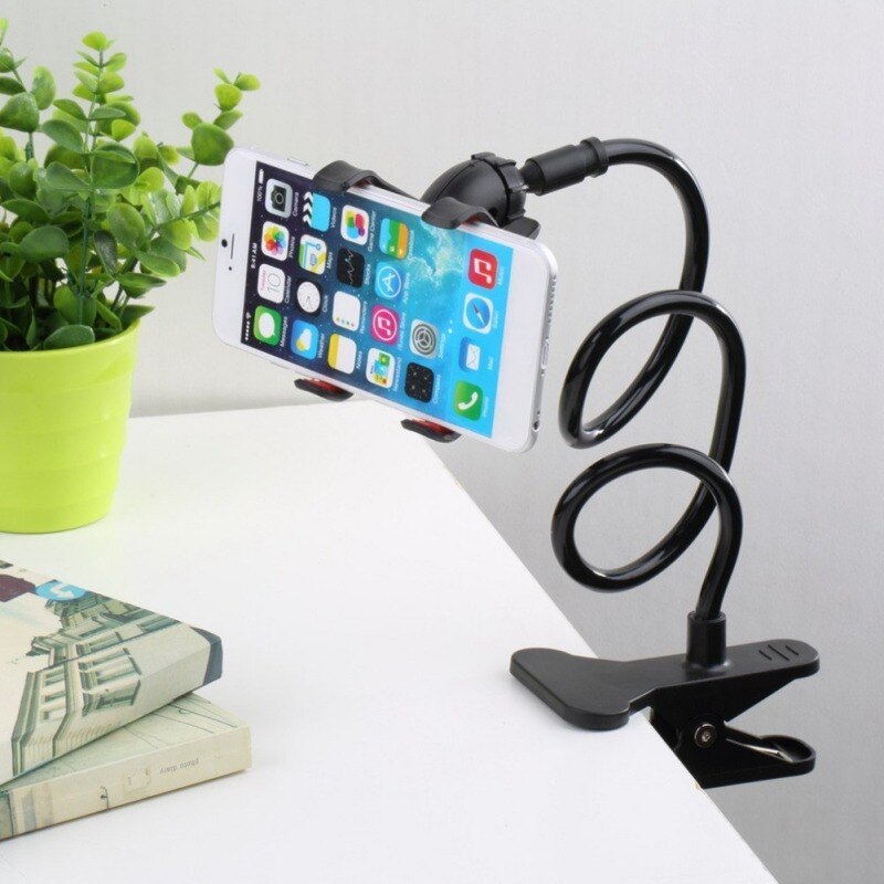 Soporte Universal para teléfono móvil, abrazadera de cuello de cisne Flexible, montaje de brazos largos para iPhone, Android, cama, escritorio