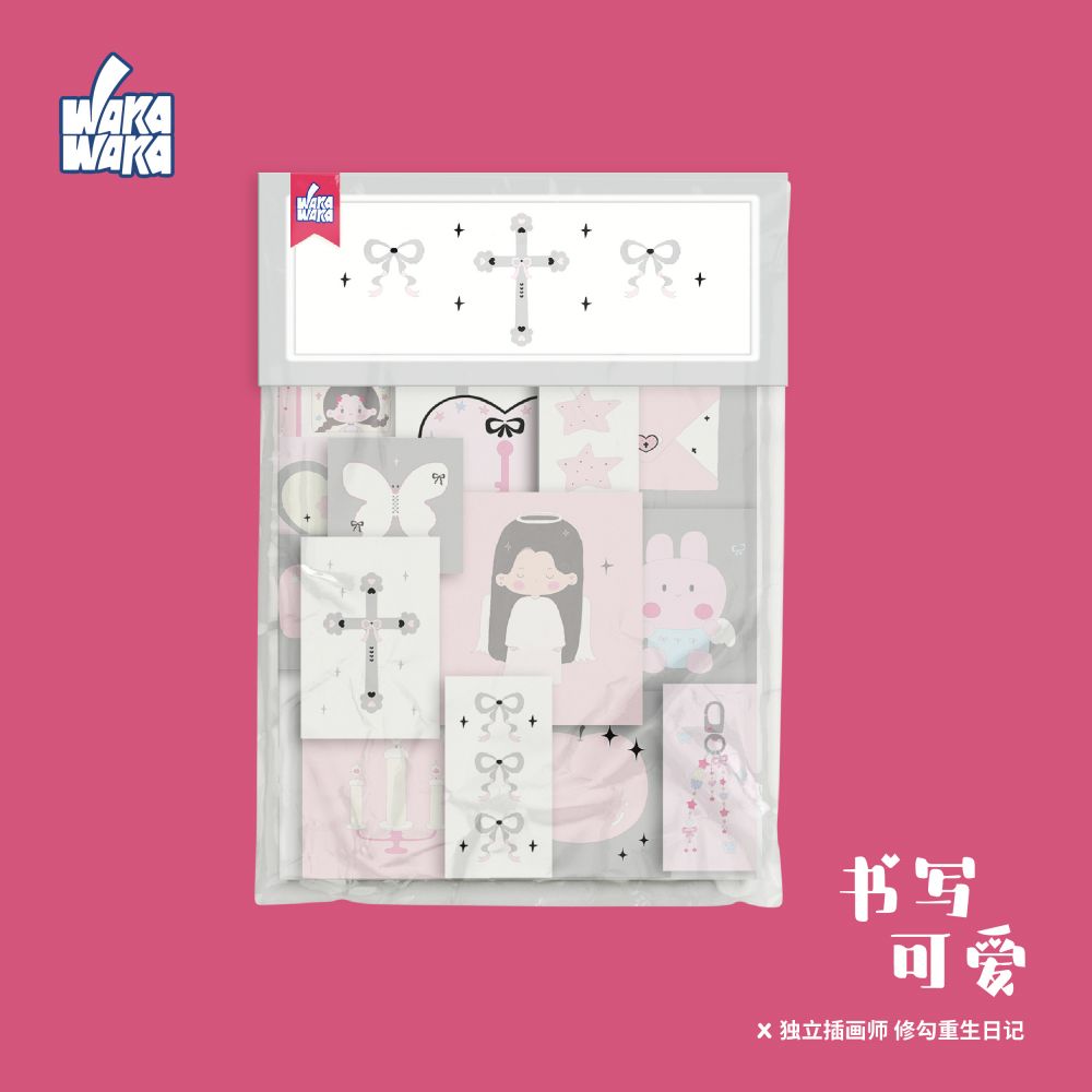 WAKAWAKA Cute Korean Deco Sicker for Scrapbook Stationery Diary Decoration Scrapbooking Journal Sketchbook Stickers Aesthetic
