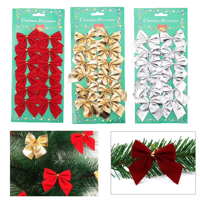 Goud zilver lint strikken kerstversiering strikken kerstboomversiering