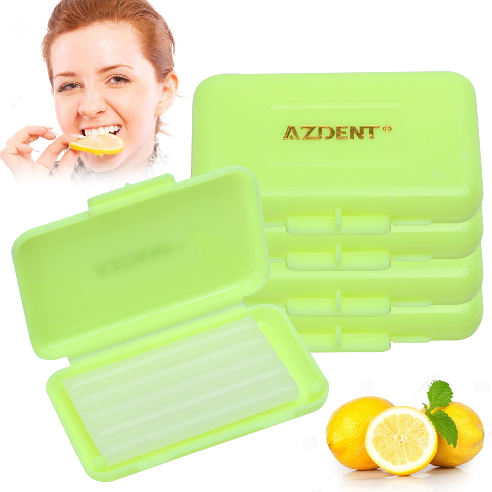 AZDENT-varillas de cera para alivio de cera de ortodoncia Dental, 5 cajas, para aparatos ortopédicos, irritación de las encías, 10 tipos, elija el blanqueamiento Dental, higiene bucal: YELLOW