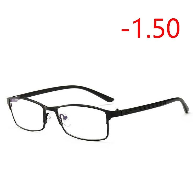 -1.0 -1.25 -1.5 -1.75-4 Anti Blauw Licht Afgewerkt Bijziendheid Bril Mannen TR90 Vierkante recept Bril Korte-Sighte Eyewear: Myopia 150